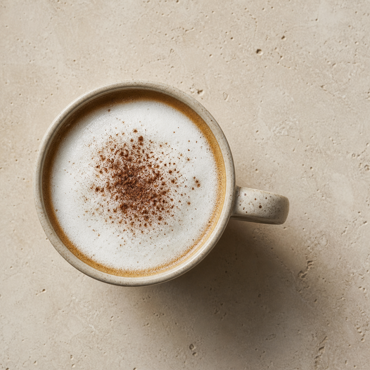 Top view of a cappuccino